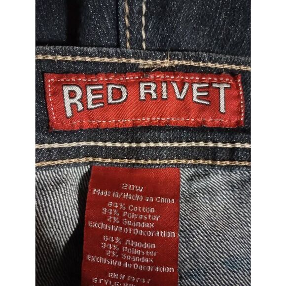 Red Rivet Jeans Ladies‎ 20W Detailed Pocket Straight Leg - Picture 5 of 8